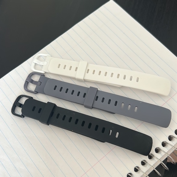 3 Pack Silicone Bands Compatible with Fitbit Inspire 2 Bands (black/grey/white) - Picture 2 of 2